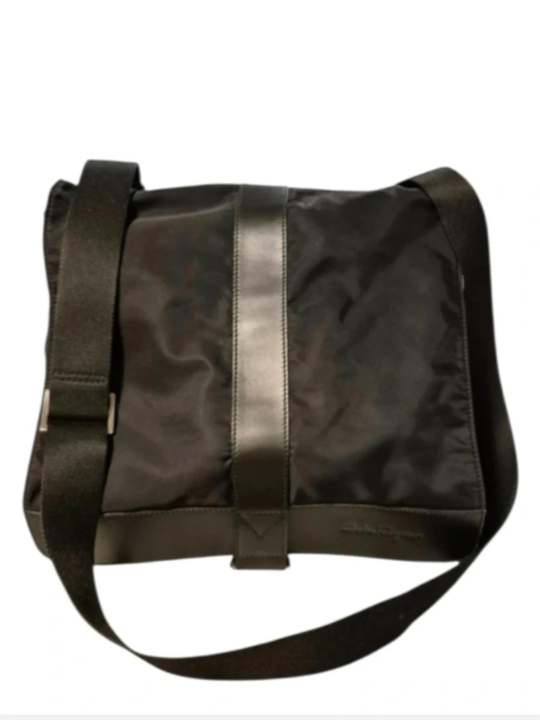 Salvatore Ferragamo Nylon & Leather Detailing Messenger Bag