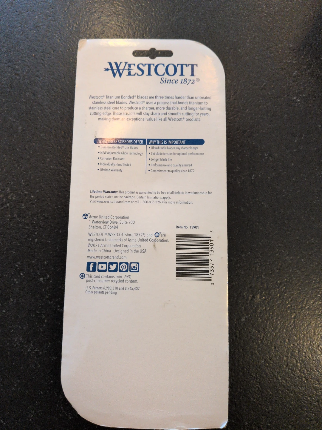 Westcott Titanium Bonded Scissors 8in Straight - photo 2