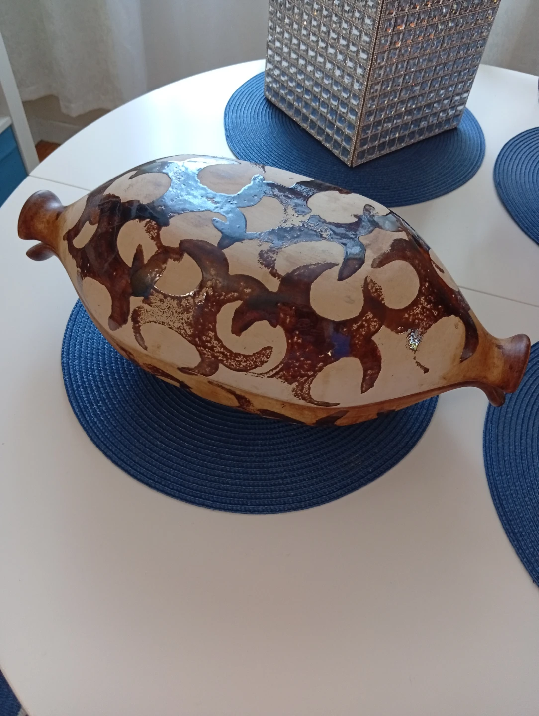 Decorative Ceramic Serving Bowl