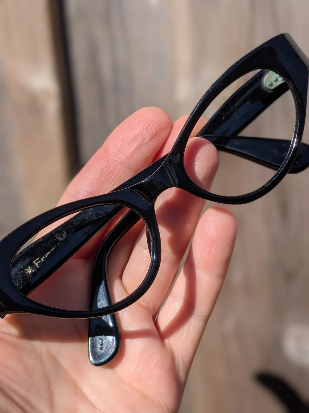 Vintage 1950's Black Cat Eye Glasses frames - photo 2