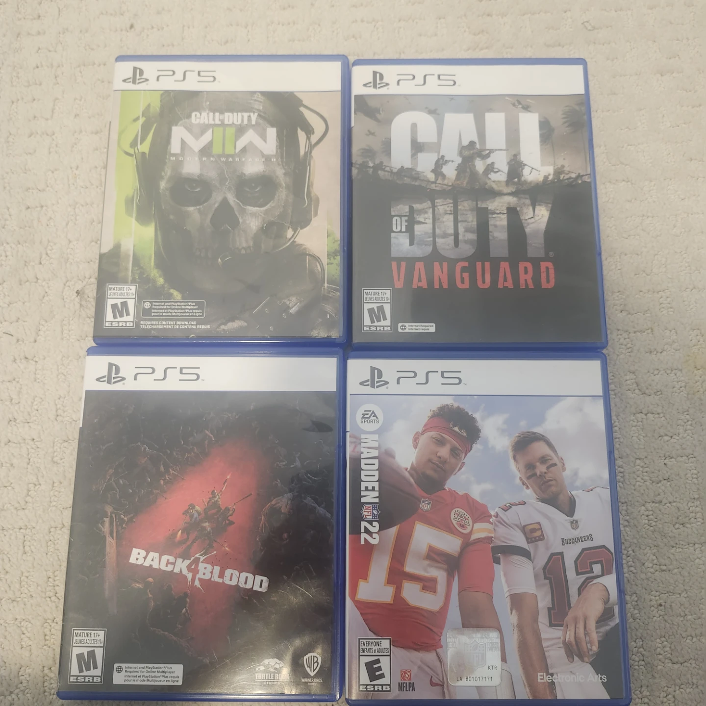 PS5 Video Games - Call of Duty, Back 4 Blood, Madden 22 - photo 2