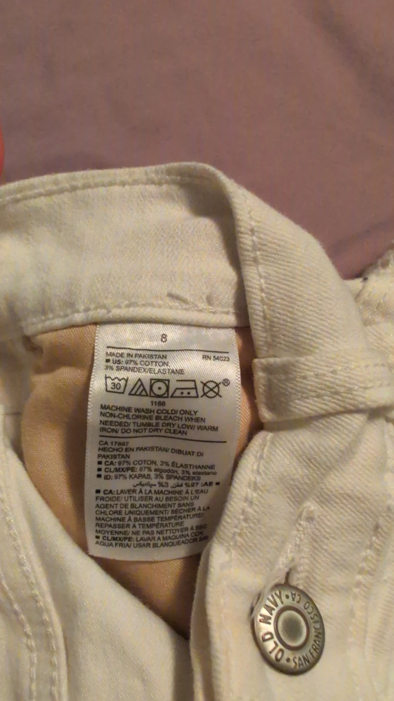 Old Navy White Distressed Denim Shorts Size 8 - photo 3