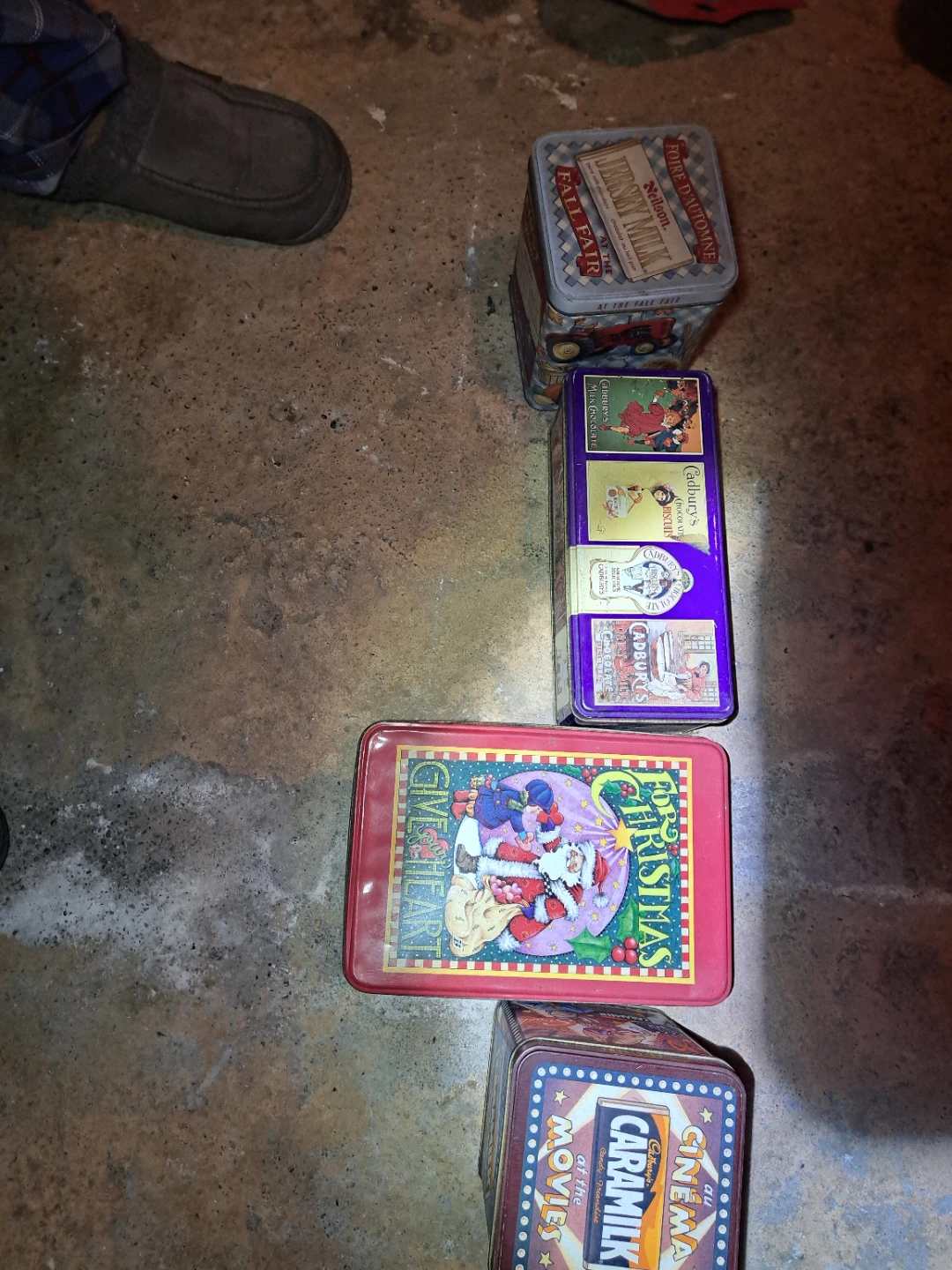 Collection of decorative tins