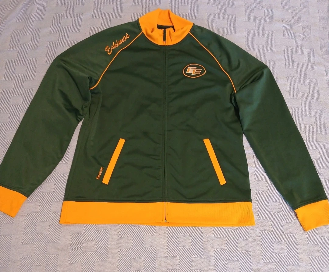 Vintage Reebok CFL Eskimos Women’s Jacket SZ- L Green Gold