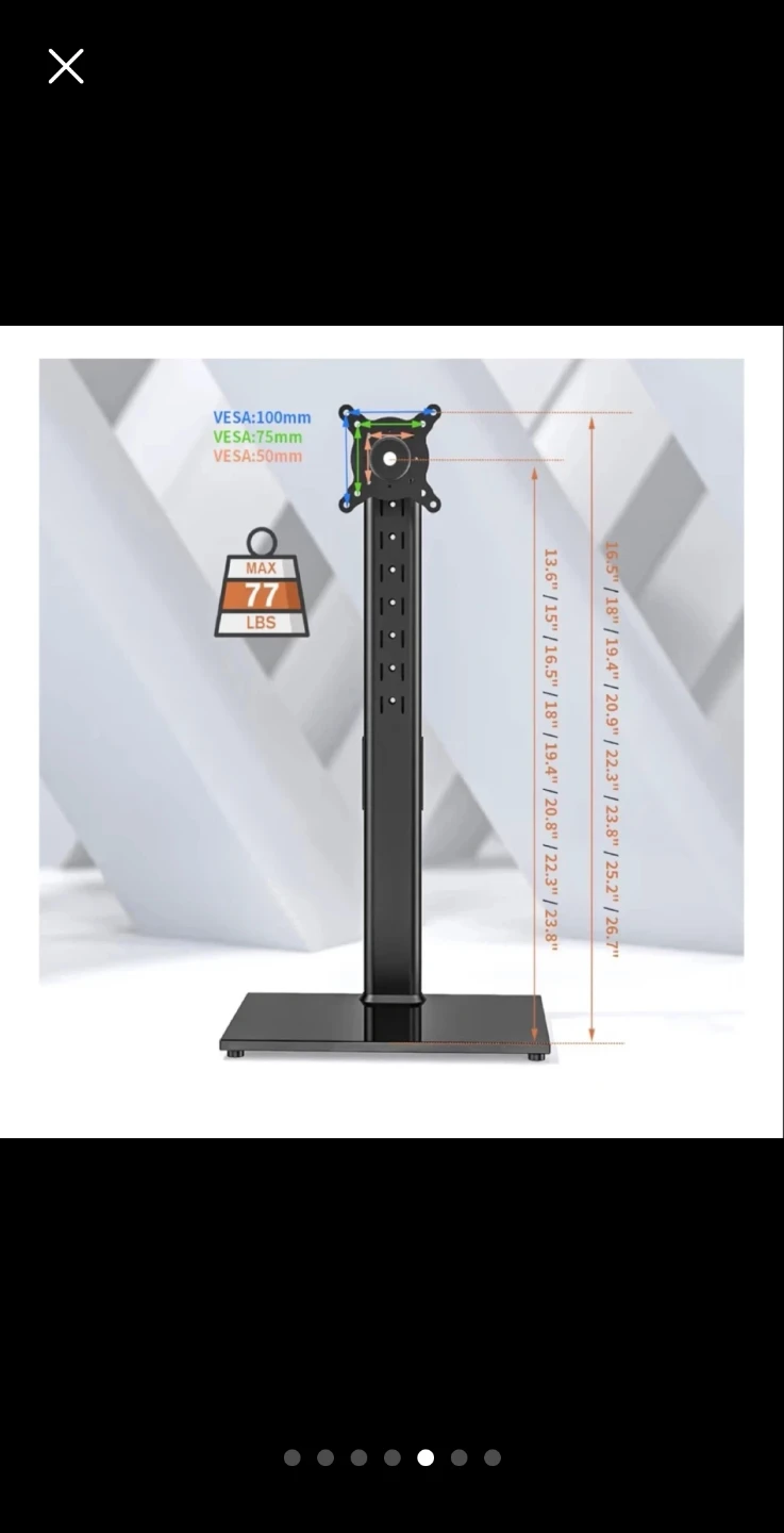 Monitor Mount Stand - 360 Rotation - photo 5