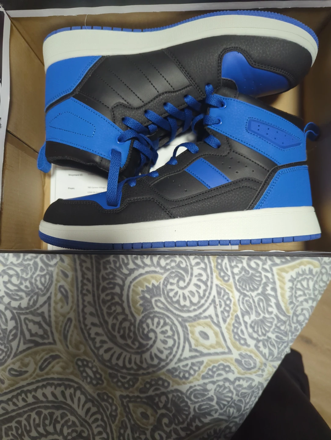 TRX Black and Blue High-Top Sneakers - photo 2