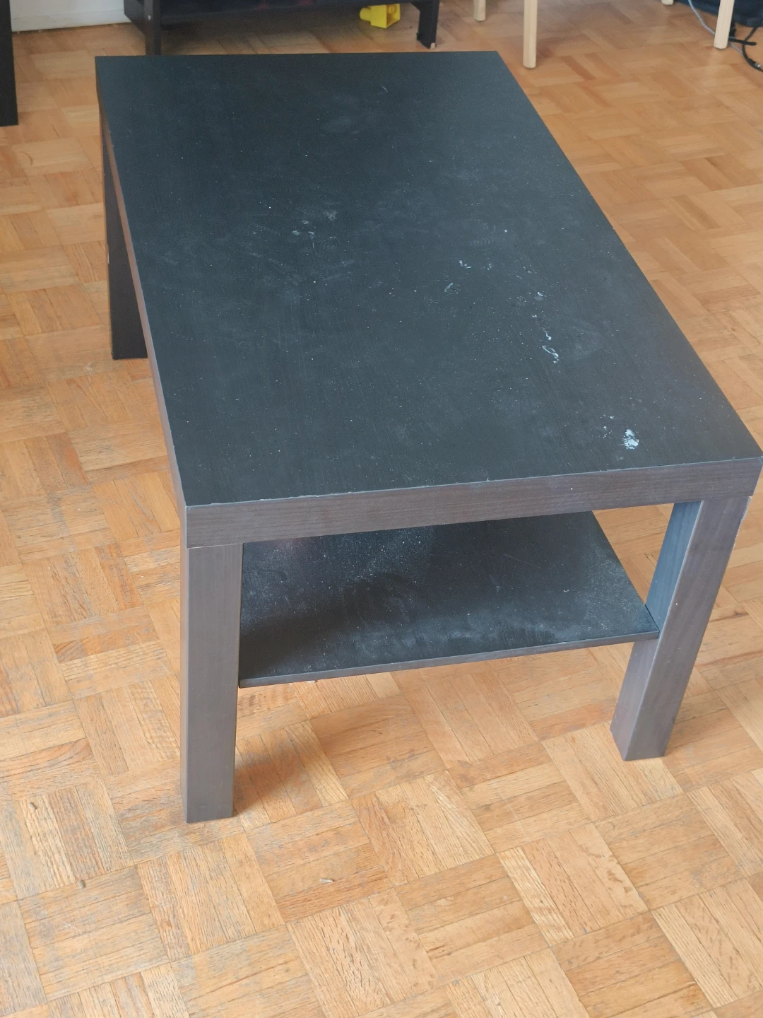 Black Coffee Table with Shelf