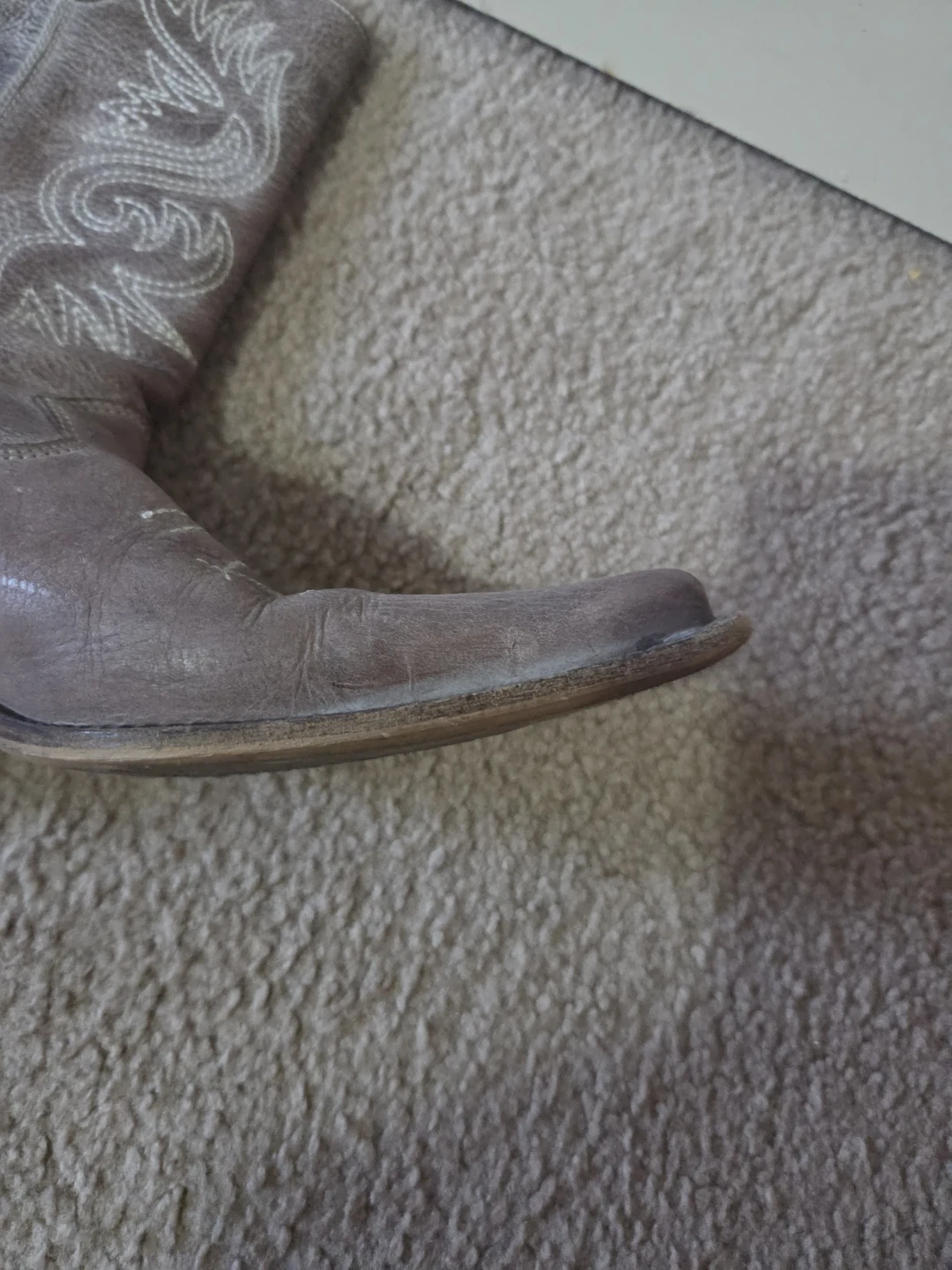 B2 Ladies Brown Leather Cowboy Boots - photo 2