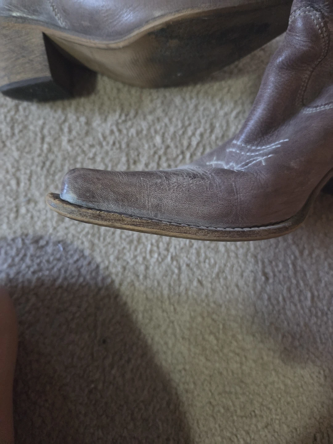 B2 Ladies Brown Leather Cowboy Boots - photo 3