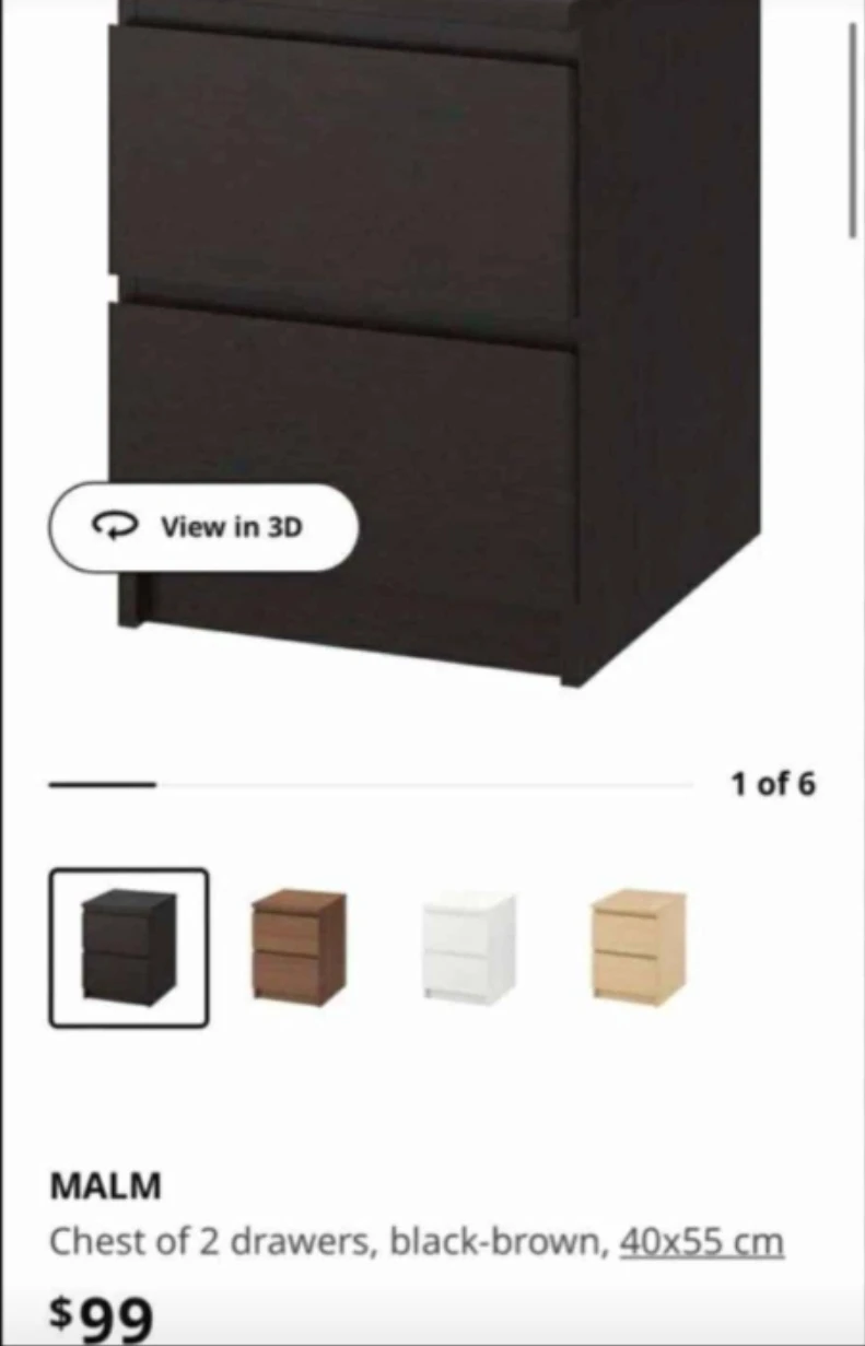2 malm night tables - photo 2
