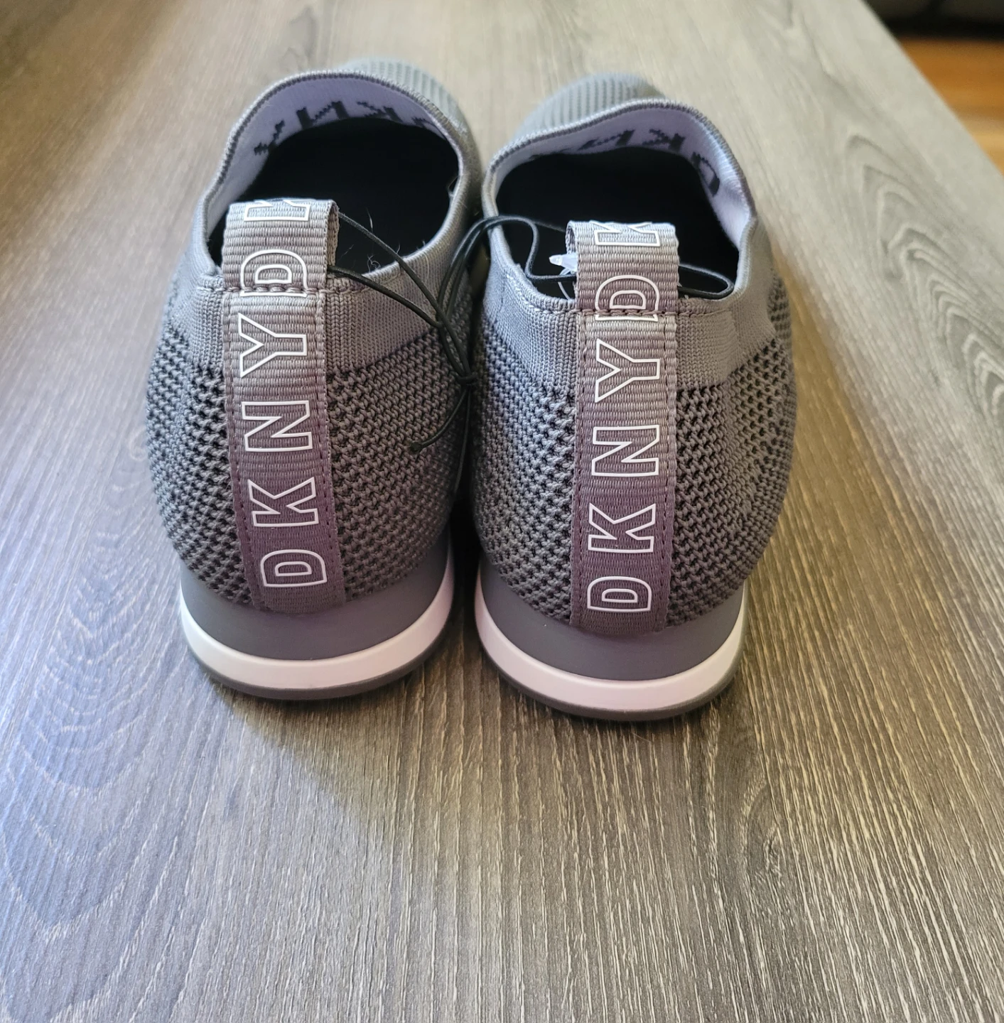 DKNY Women's Grey Knit Slip-On Sneakers - photo 3