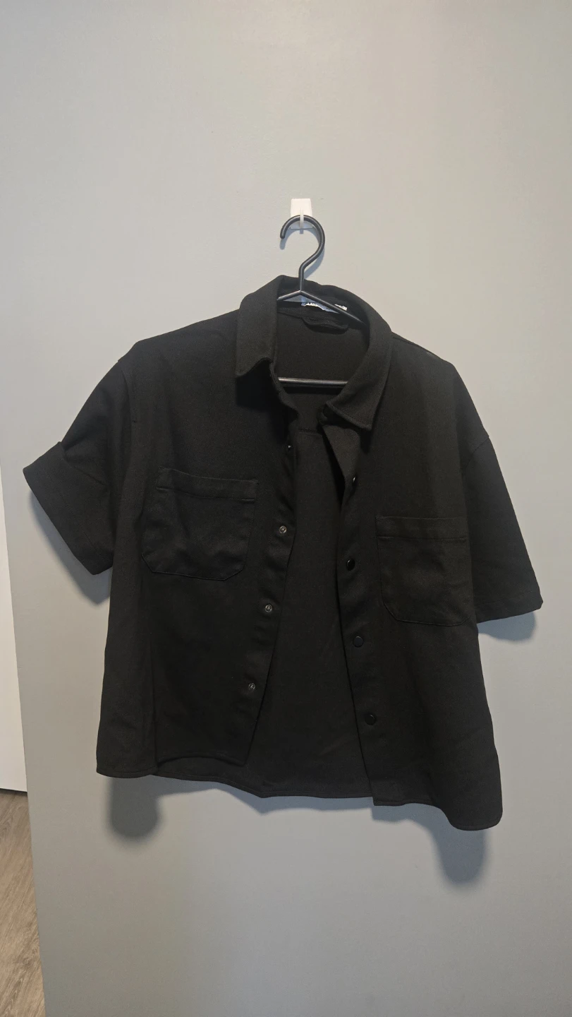Zara Black Short Sleeve Button-Up Shirt - Need gone asap