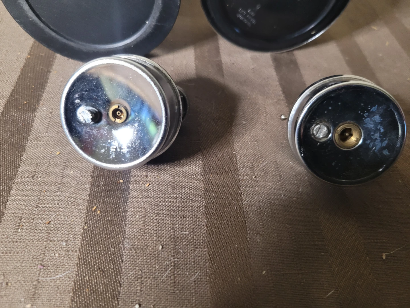 2 Vintage Butane  Chrome Table Lighters - photo 3