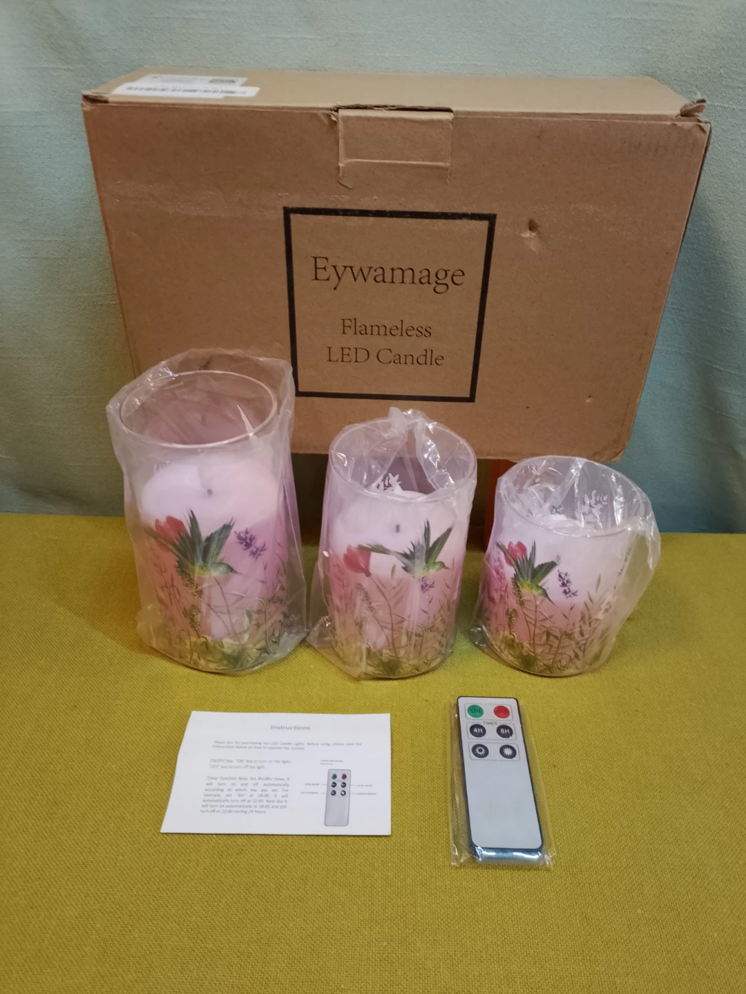 🕯️ 🆕 Flameless LED Candles (3 Pack) with Remote 🕯️ 🆕