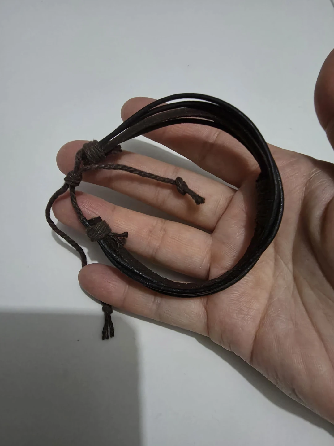 Leather Cord Bracelet (1 Brown, 3 Black) ⚽️ - photo 2