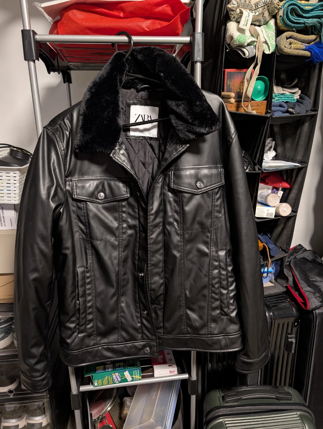 Zara faux leather jacket