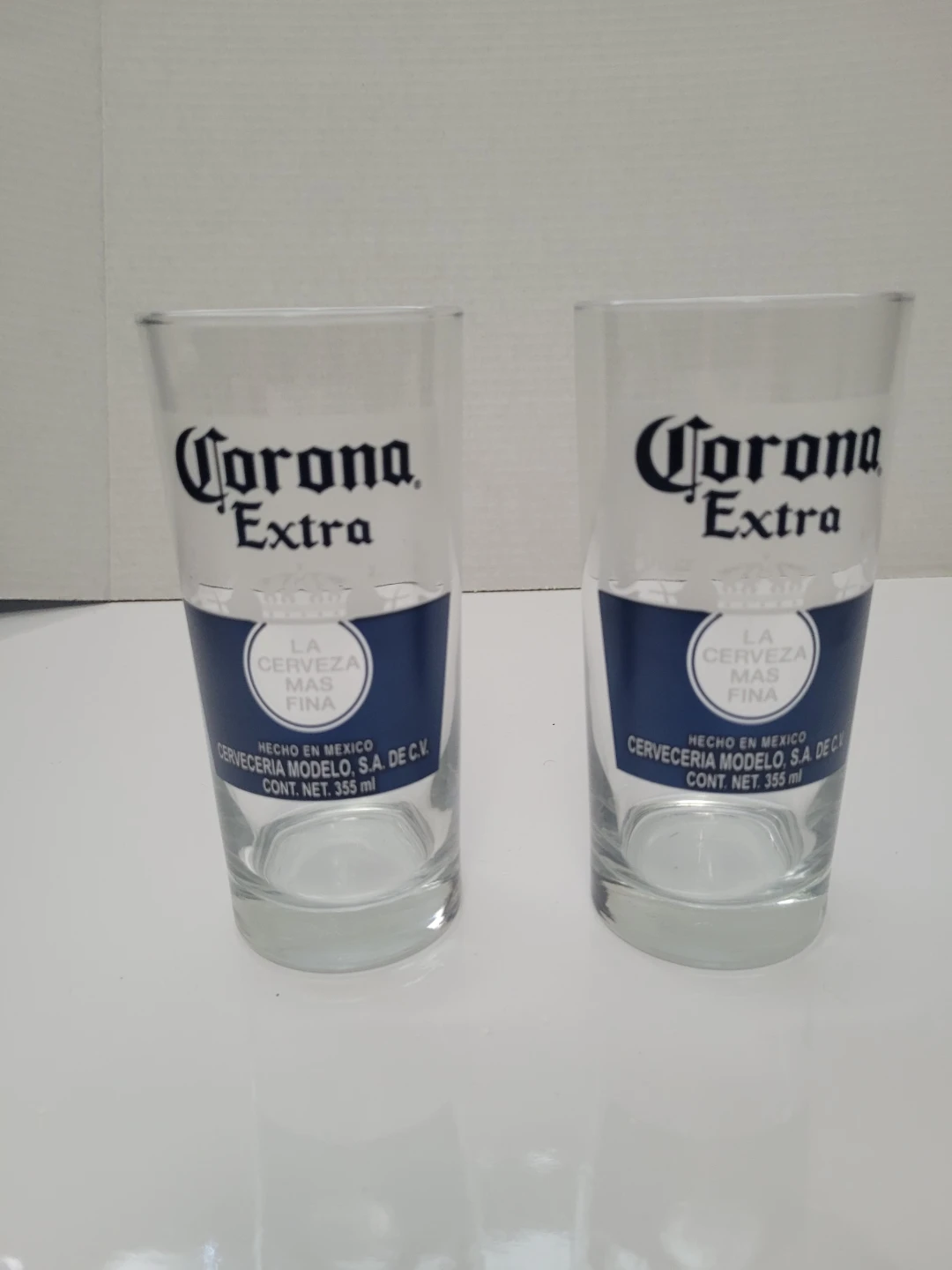 2 Corona Extra Glasses