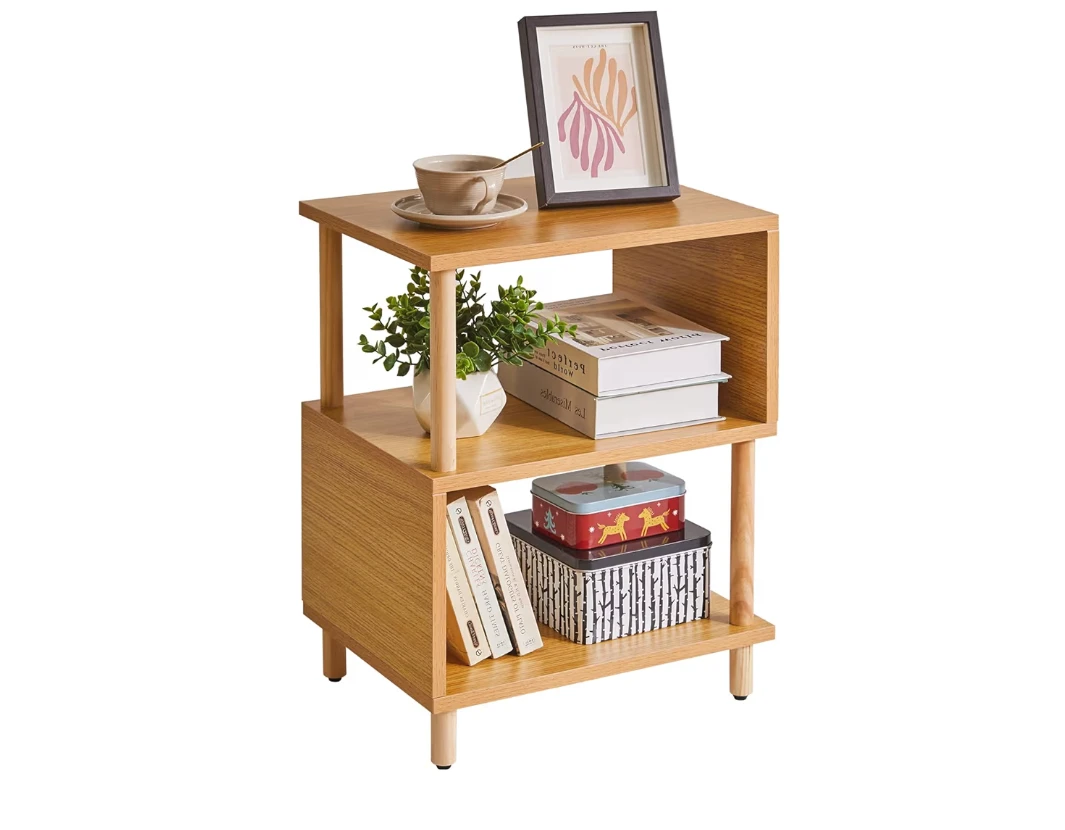 🧡BRAND NEW LIGHT BROWN WOOD NIGHT TABLE - photo 3