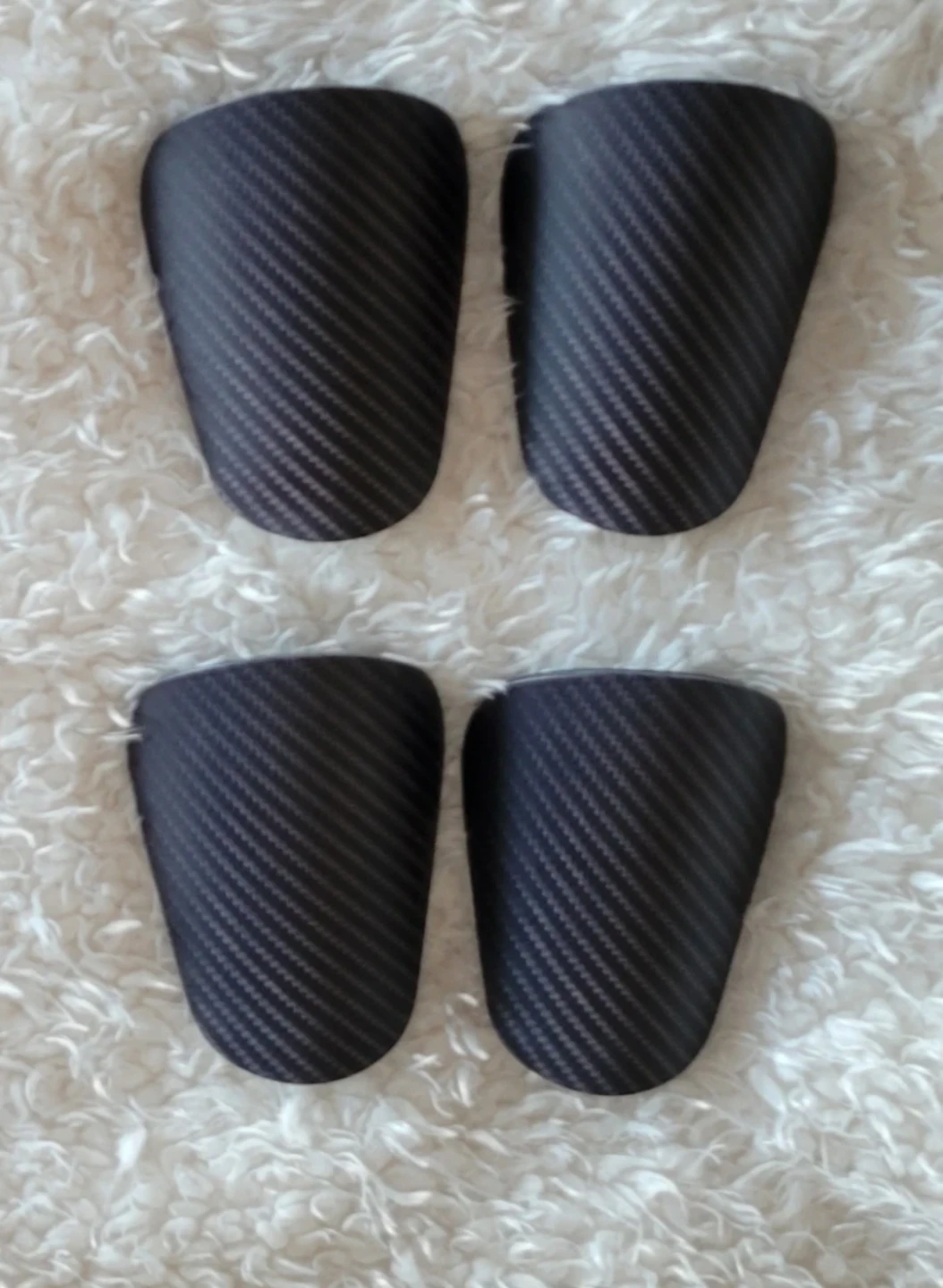 2 pairs Carbon Fibre Shin Guards 4.7"x3"