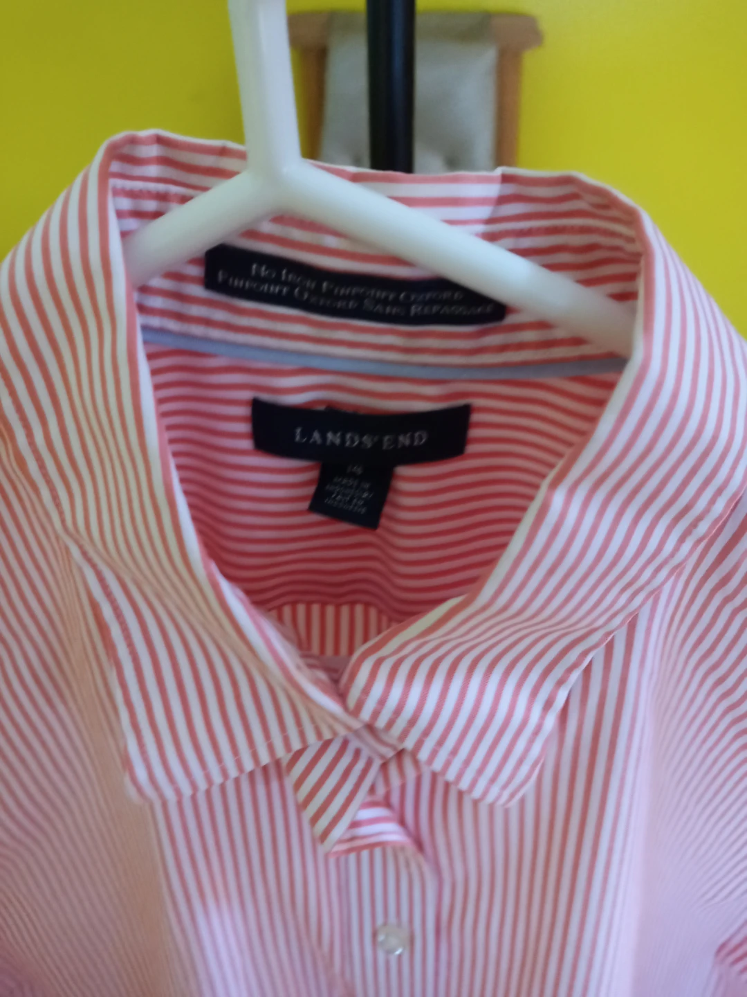 Lands' End Pink & White Striped Button-Up Shirt - photo 2