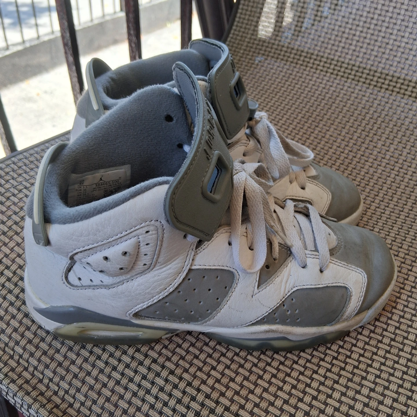 Jordan 6 Retro White Grey Sneakers - photo 2