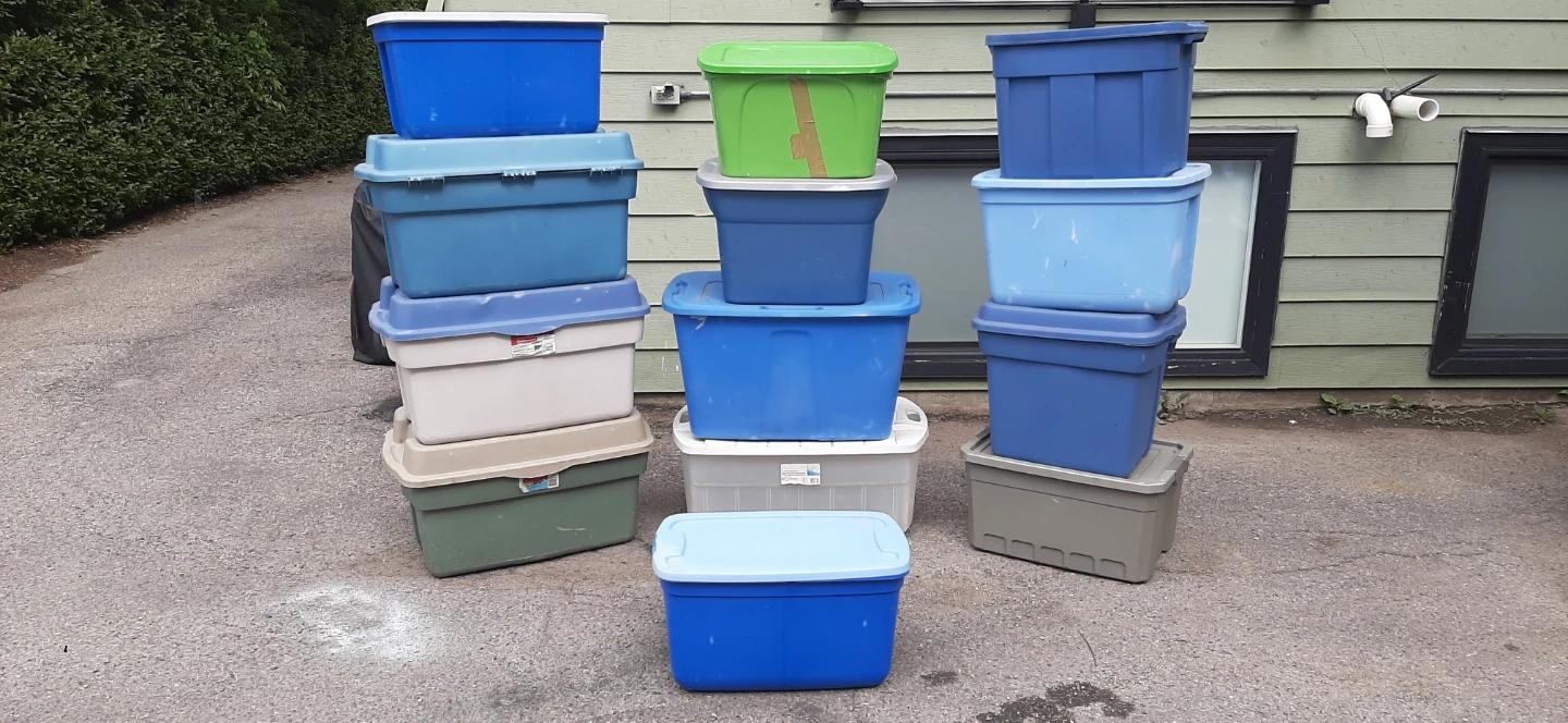 13 Assorted Storage Bins