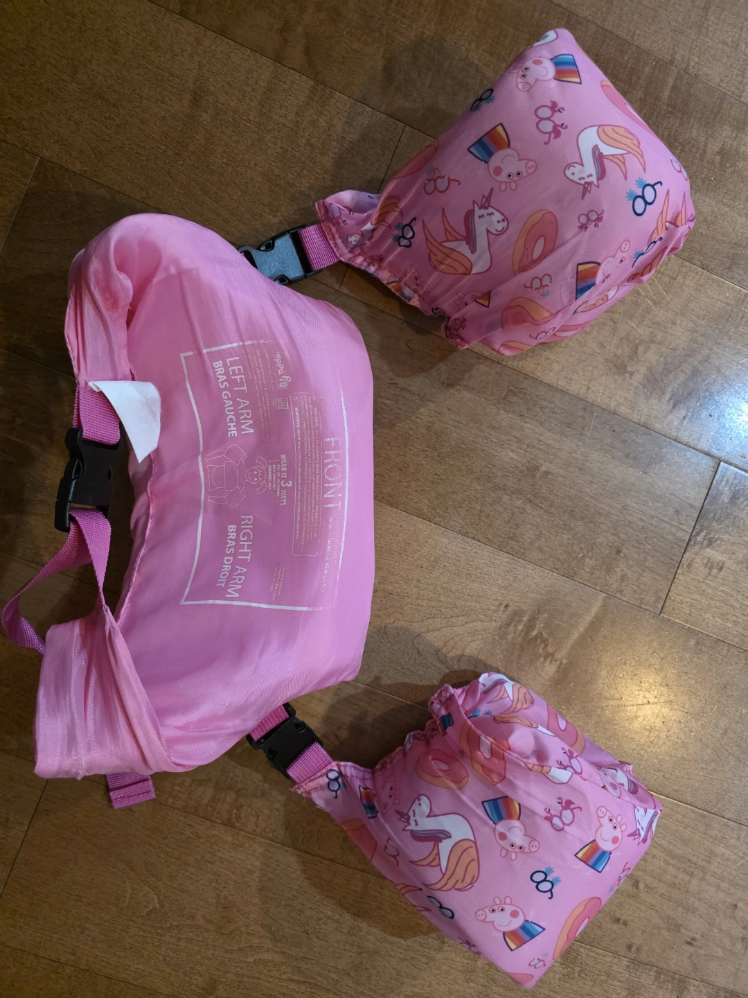 Peppa Pig Kids Swim Vest Armbands Pink Unicorn Donut - photo 2
