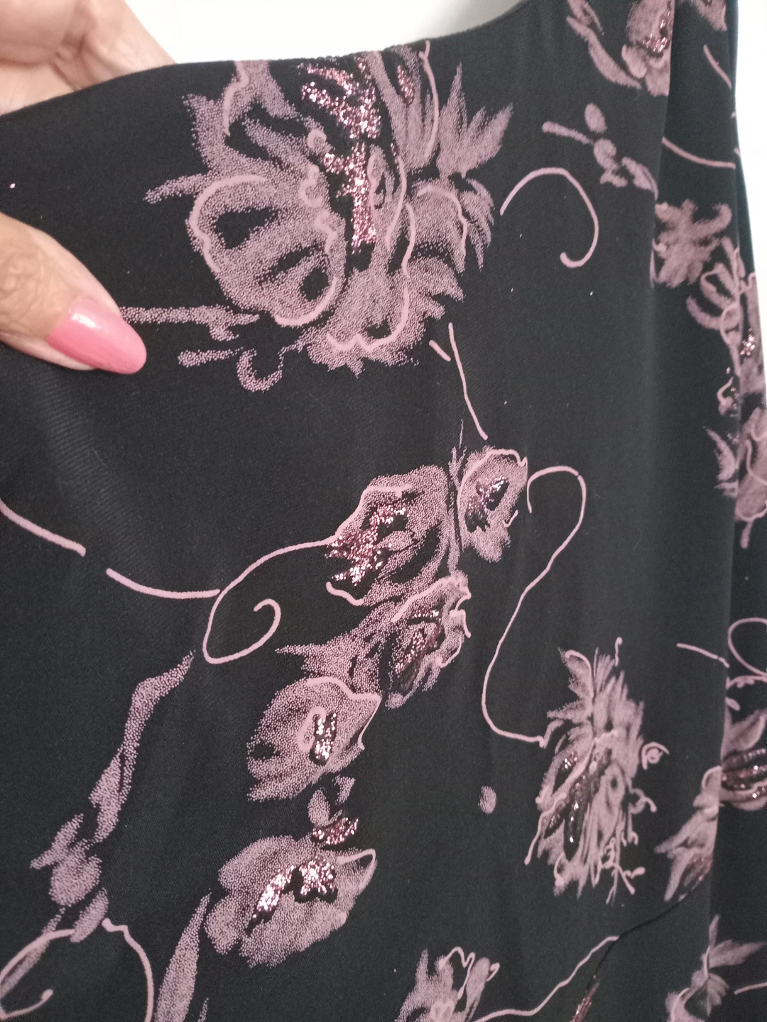 Black Floral One-Shoulder Dress - photo 3