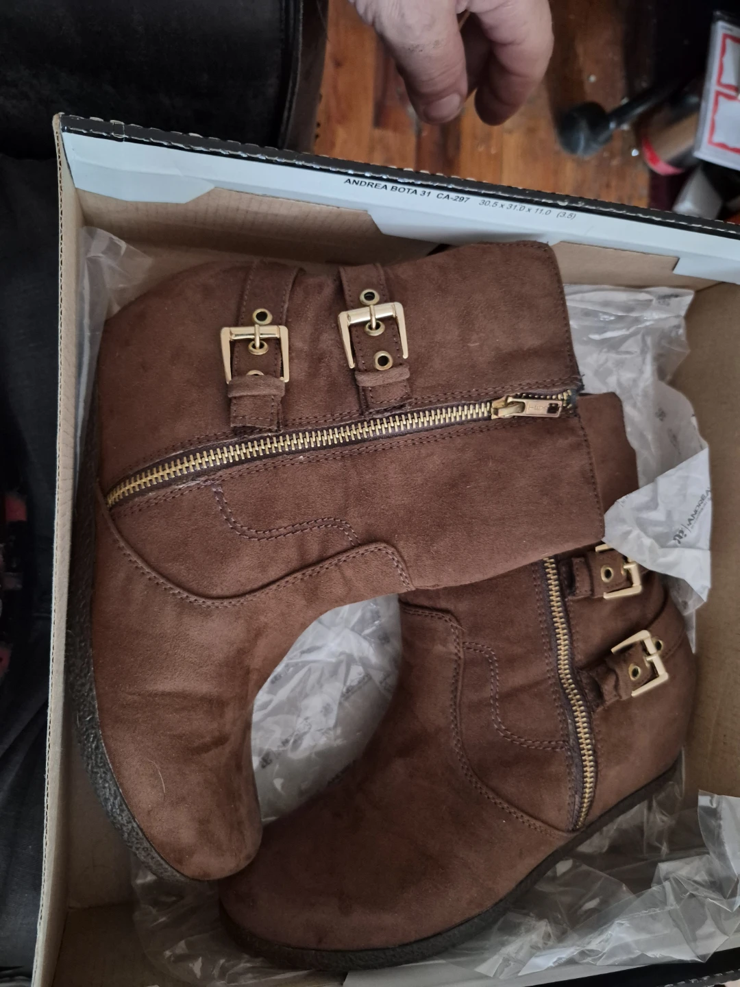Andrea Tex Brown Ankle Boots - photo 2