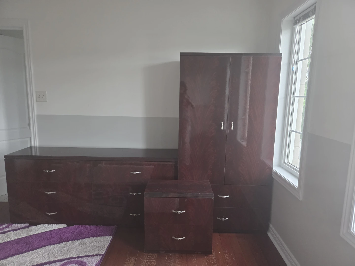 Vintage Dresser, Armoire and bed side tables (2 picese)