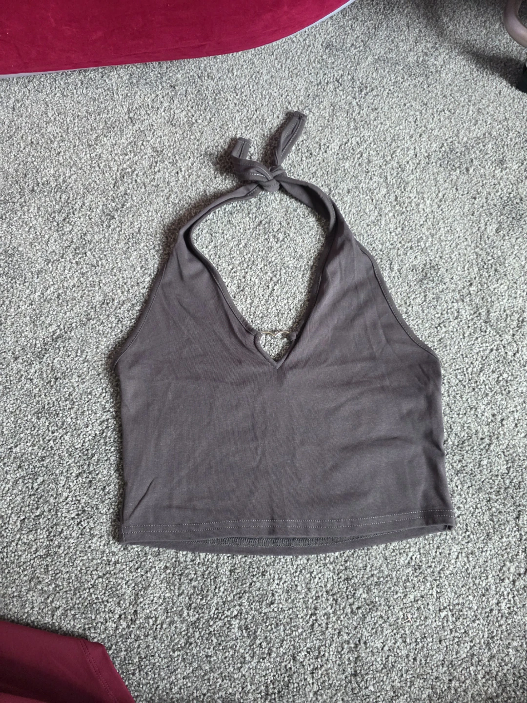 Grey Heart Halter top