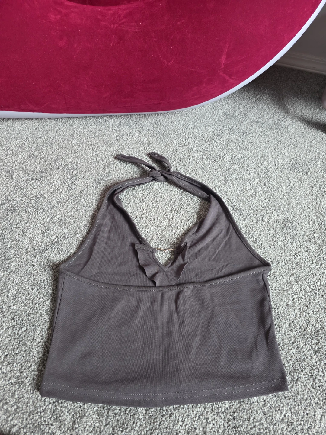Grey Heart Halter top - photo 2