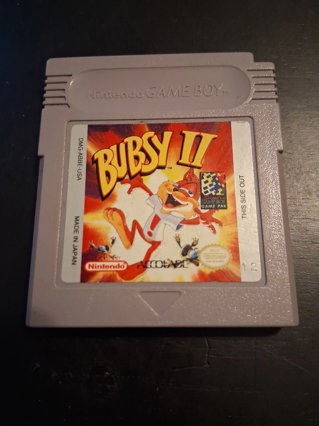 Bubsy II Nintendo Game Boy Cartridge