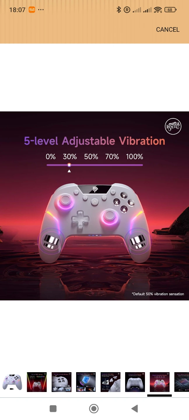 EasySMX White Wireless Gaming Controller with RGB Lights - photo 4