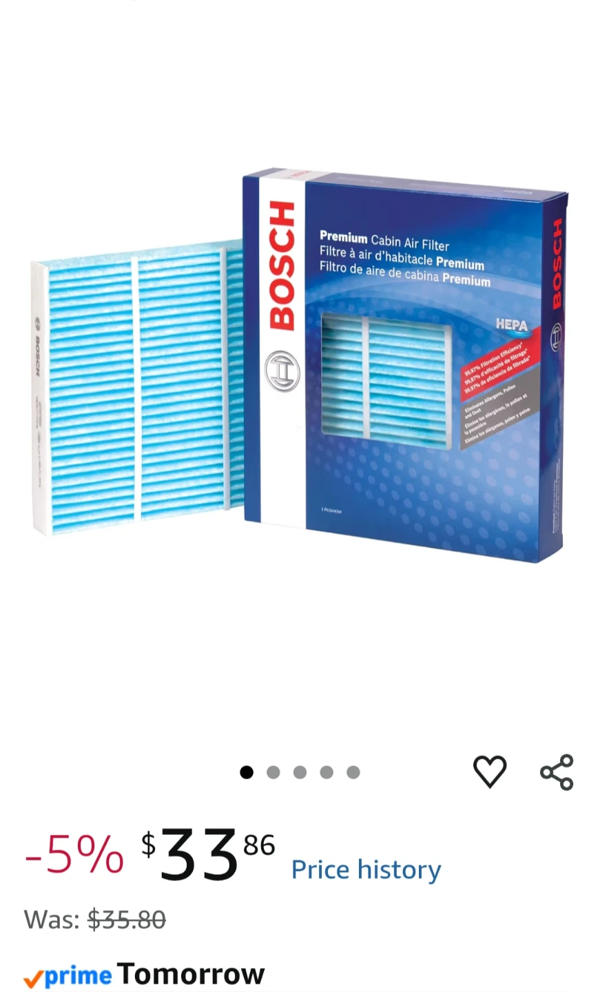 Bosch 6081C HEPA Premium Cabin Air Filter - photo 5