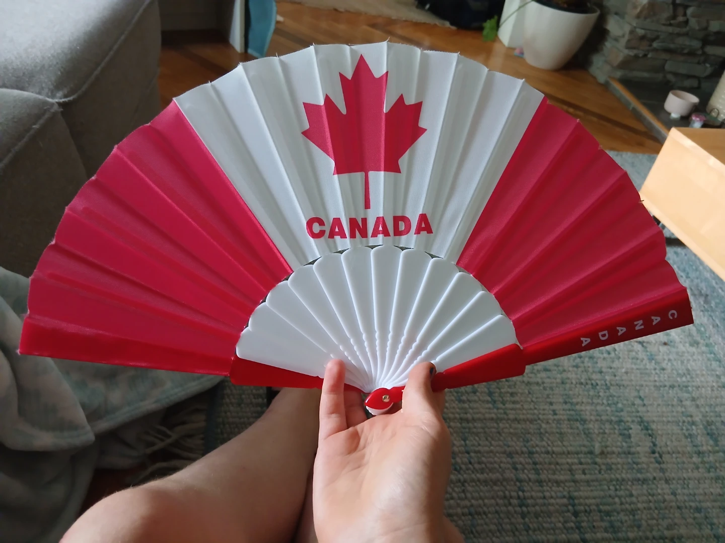 Canada Maple Leaf Folding Fan