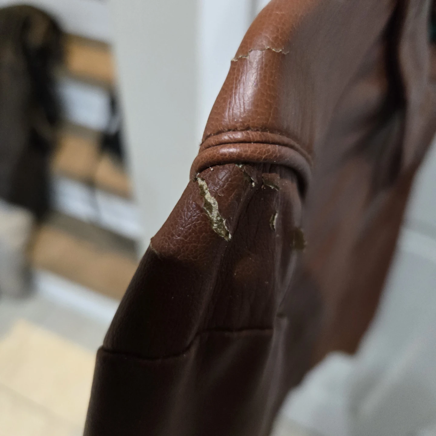 Brown Faux Leather Jacket - photo 2