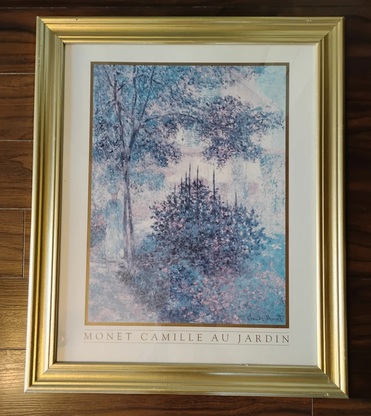 Monet Camille Au Jardin Framed