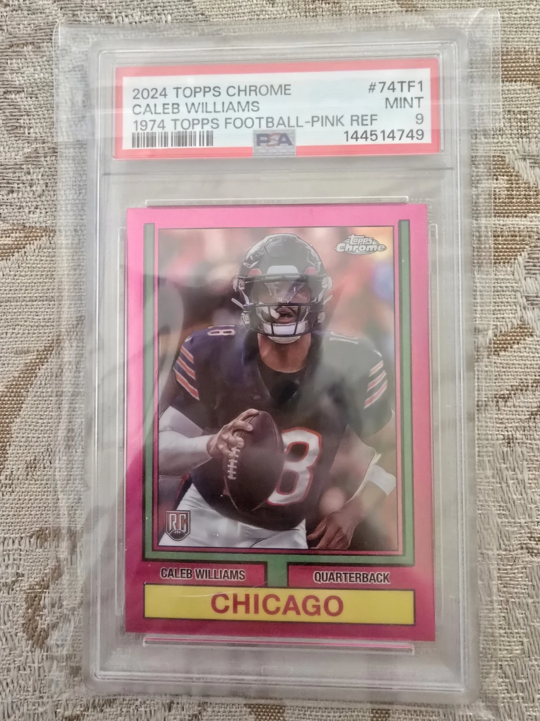 2024 Topps Chrome Caleb Williams Pink Refractor RC