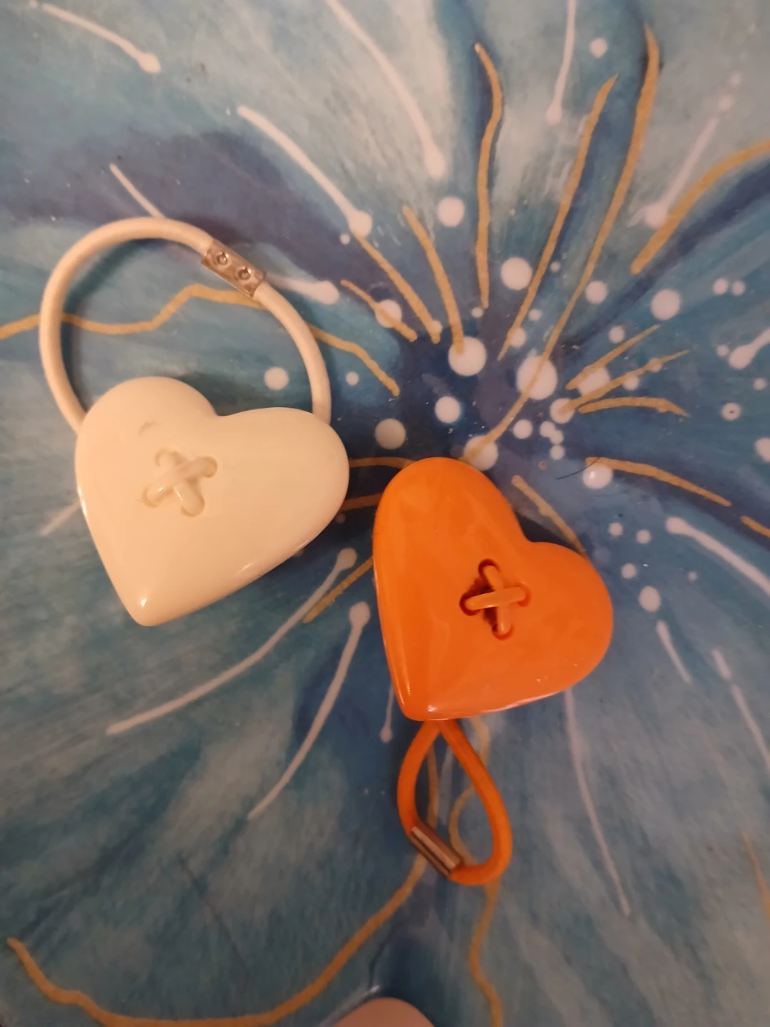 Heart button hair ties - photo 2
