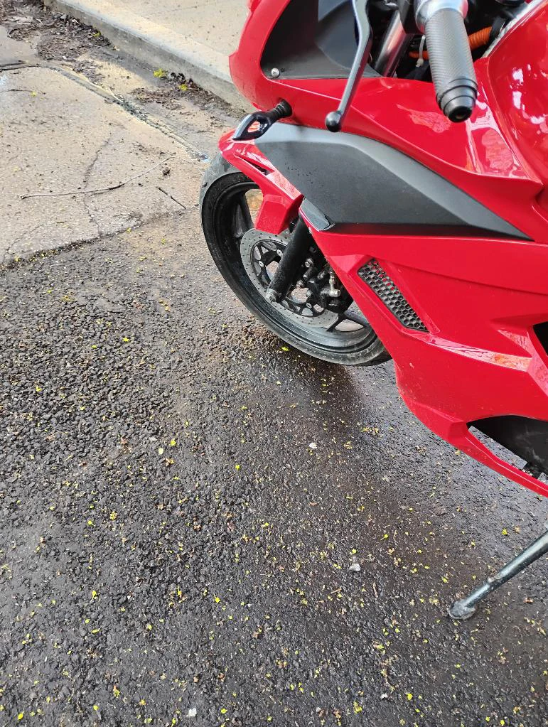 Red Sport Motorcycle - photo 2