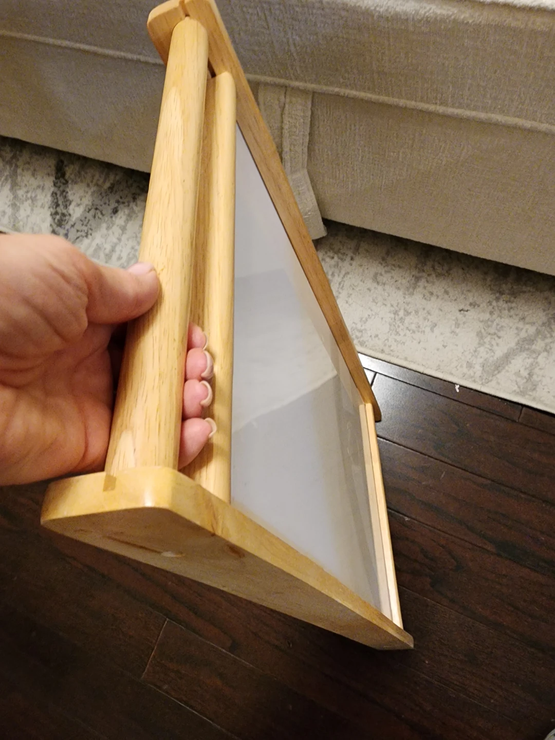 Breakfast-In-Bed Tray - Natural Wood with White Surface - photo 4