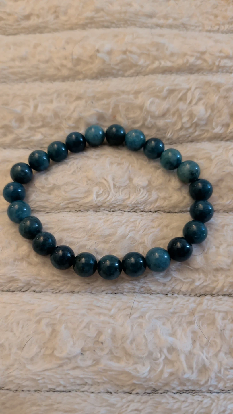 Teal Beaded Stretch Bracelet