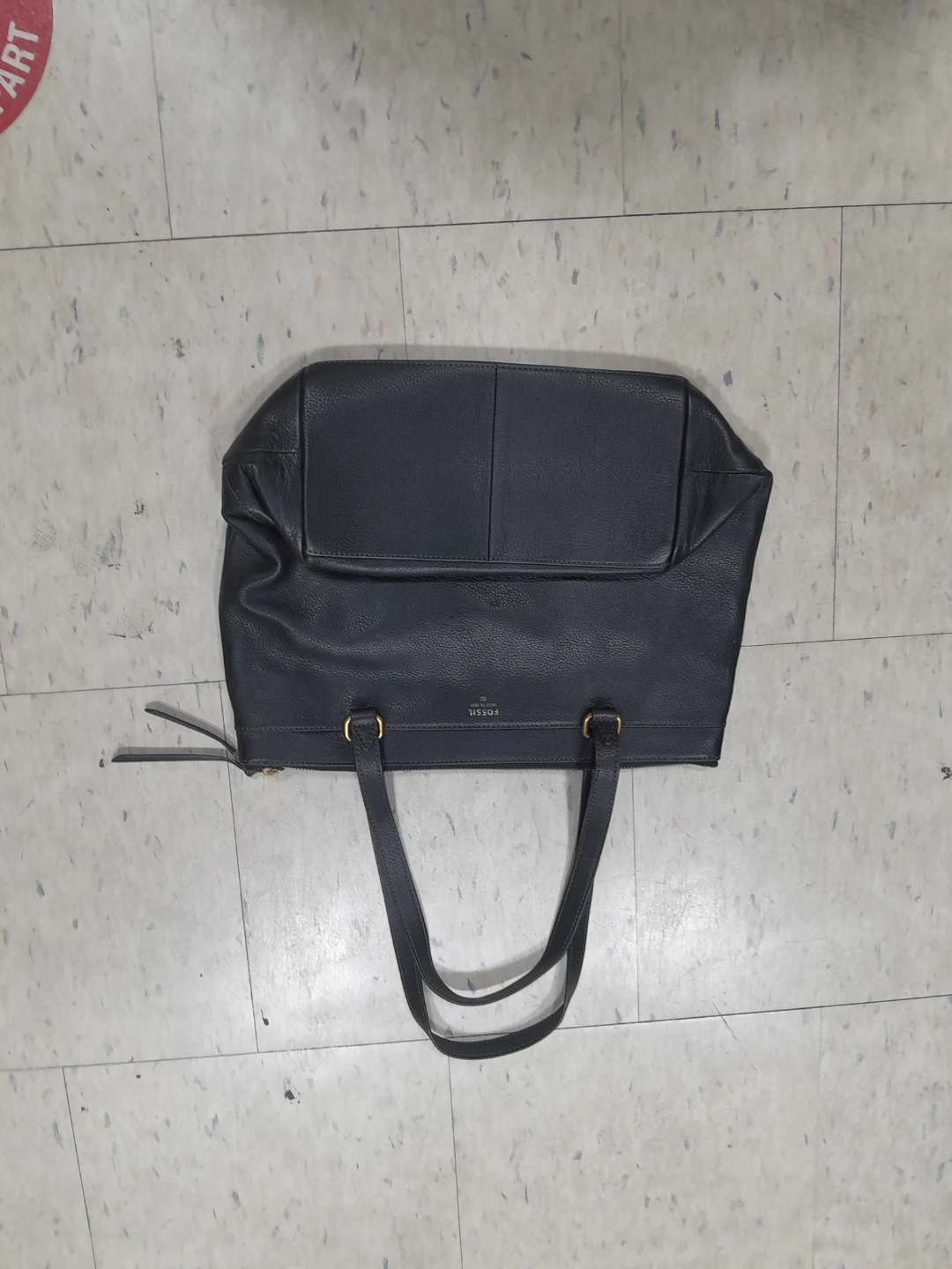 Fossil Black Leather Tote Bag - photo 3