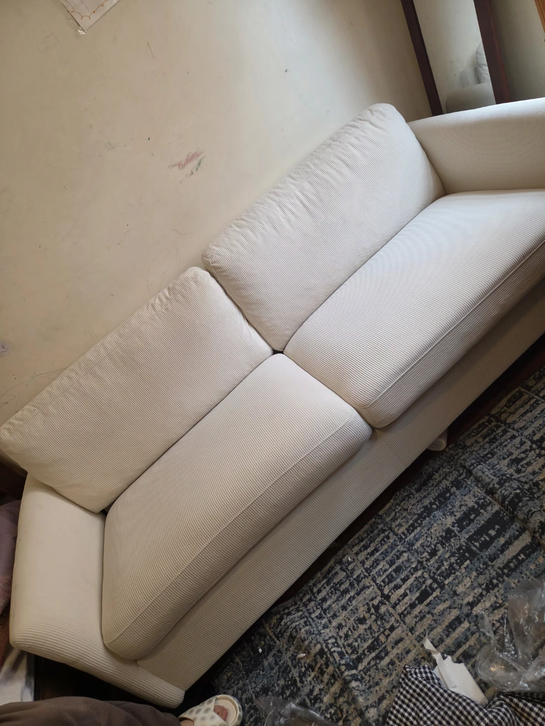 Cream Corduroy Sofa