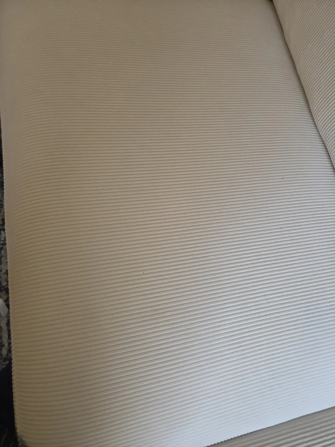 Cream Corduroy Sofa - photo 3