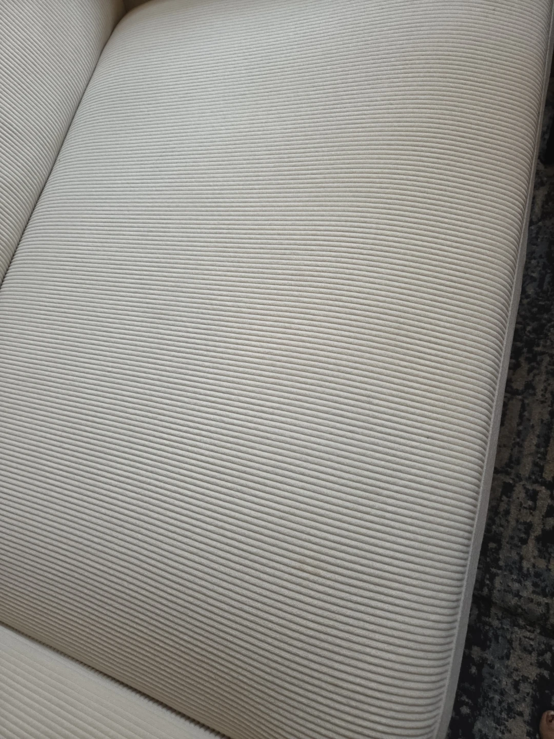 Cream Corduroy Sofa - photo 4