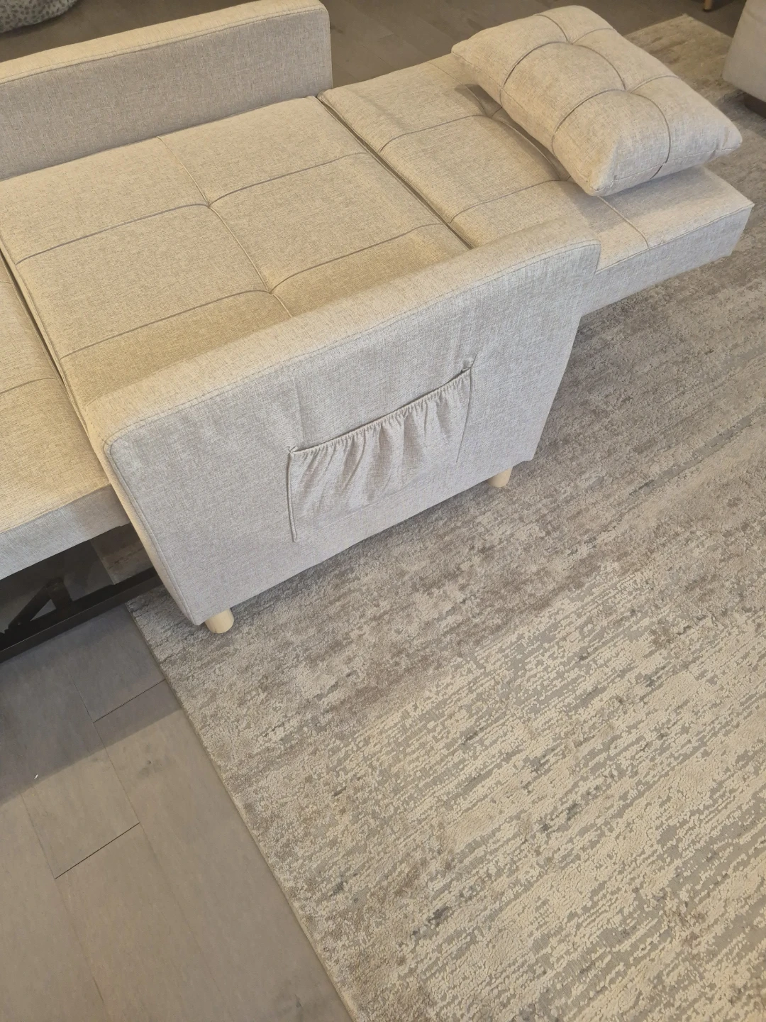 Convertible Armchair Bed with Storage Ottoman - photo 5