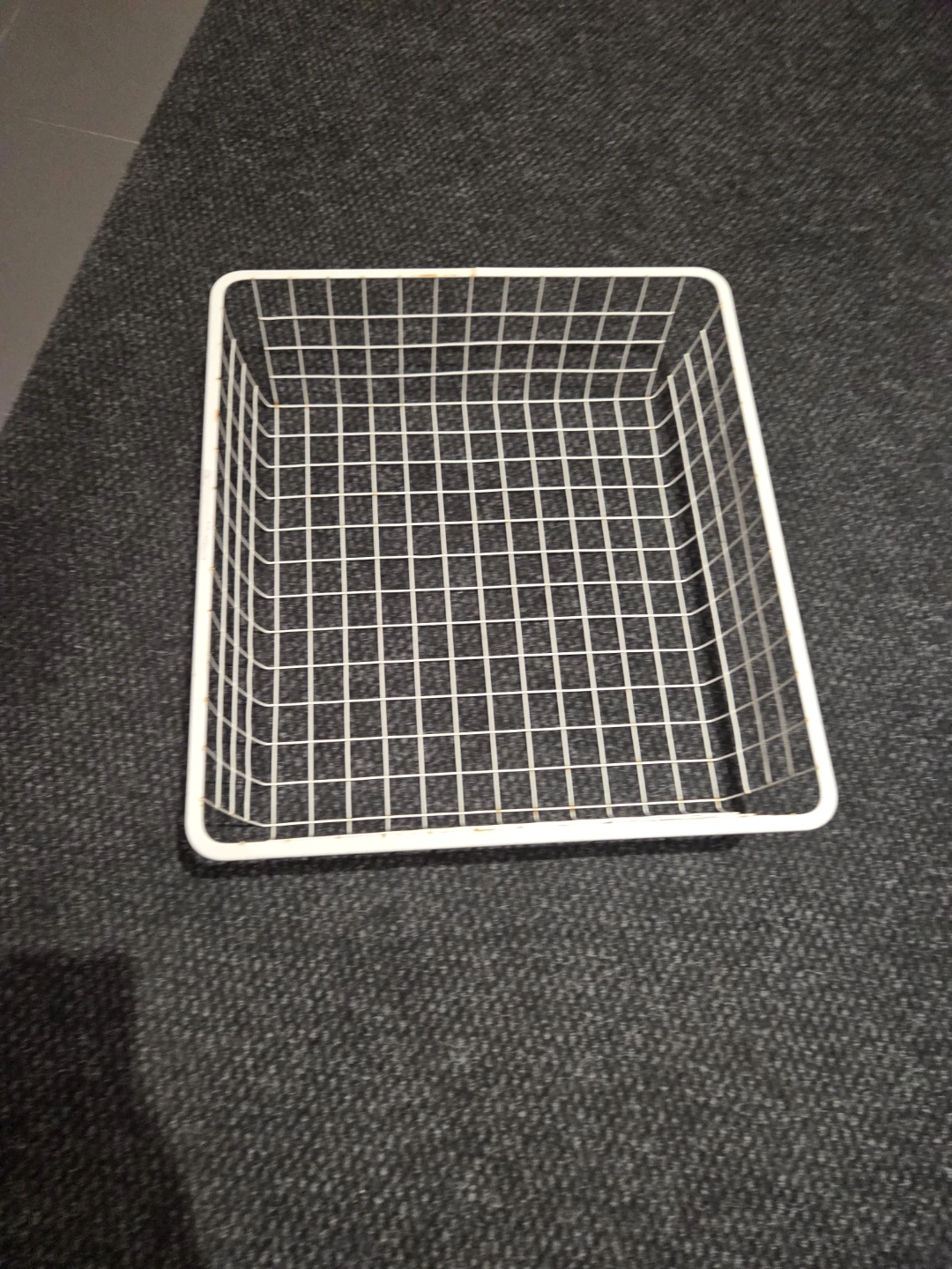 White Wire Storage Basket