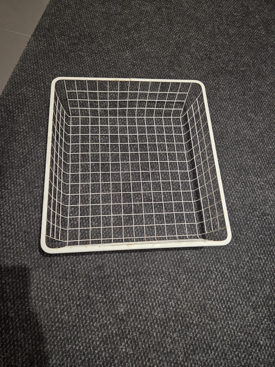 White Wire Storage Basket - photo 3